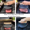 Evelots Cast Iron Burger Press - Heavy Duty Pre-Seasoned Burger
