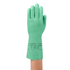 Ansell Alphatec Solvex 37-175 Nitrile Chemical-Resistant Gloves for Cleaning, Agriculture, Food, Mechanics - XS (6), Green (1 Pair)