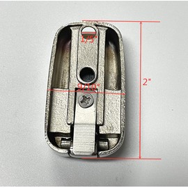 Marine Grade Spring Folding Loaded Coat Hook, 9/10" W x 2" L, 316 Stainless Steel