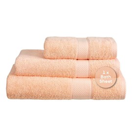 Linens Limited - Large Towels, Bath Sheets for the Bath or Shower, Turkish Cotton, Soft and Luxurious, Super Absorbent, Machine Washable (Peach)
