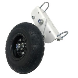 All Terrain Foam Tire Rotating Flip Over Mounting Wheel Kit for Portable Freestanding Soccer Football Goal Range Box Compatible with Alumagoal