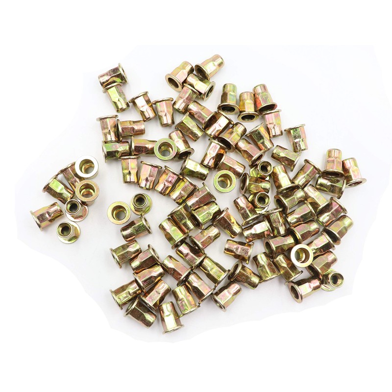 LBY 60pcs Carbon Steel Rivet Nuts, M6 Thread Insert Nutsert