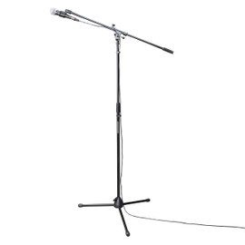 Gator Frameworks Rok-It Series Telescoping Tripod Mic Stand Adjustable with 32" to 62" Height and Extendable Boom Arm, Fully Collapsible for Convenient Travel (RI-MIC-1020)