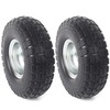 AR-PRO (2-Pack) 10-Inch Solid Rubber Tire Wheels - Replacement 4.10/3.50-4"
