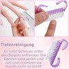24 Nail Brush Hand Brush with Handle, Fingernail Exfoliating Cleaning