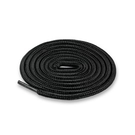 E EGART Pair of Round Trainers Shoelace, 5mm Wide Shoe Lace for Sneakers, Premium Trainer Shoe String, Replacements for Athletic Sport Shoelaces (Black, 100 CM)