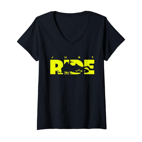 Womens Snowmobile Apparel - Snowmobile V-Neck T-Shirt