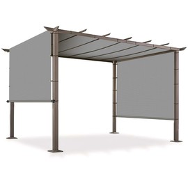 Goleray 12'x12' Pergola Replacement Canopy Shade Cover Sun Shade Cloth with Grommets, UV Protection Patio Covers for Outside Porch Backyard Gazebo Awning, Gray