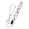Barra Multicontacto MAXXXXX 6 Tomas Aterrizadas Luz Cable 85cm