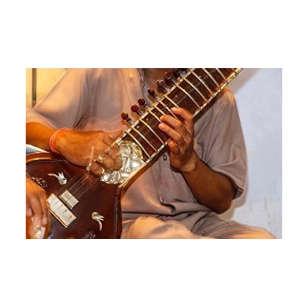Sitar player Varanasi India Poster Print by Ali Kabas (17