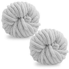 Chunky Wool Yarn 250g × 2, Knitting Wool Yarn Coarse Yarn Multi-Colored Knitting Yarn for Crochet, 2cm Soft Chunky Yarn for Yarn Projects Making Handmade Bags Hats Blankets Pillow Cushion Cat Bed