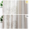 MYSKY HOME Short Linen Look Curtain Living Room Curtains with