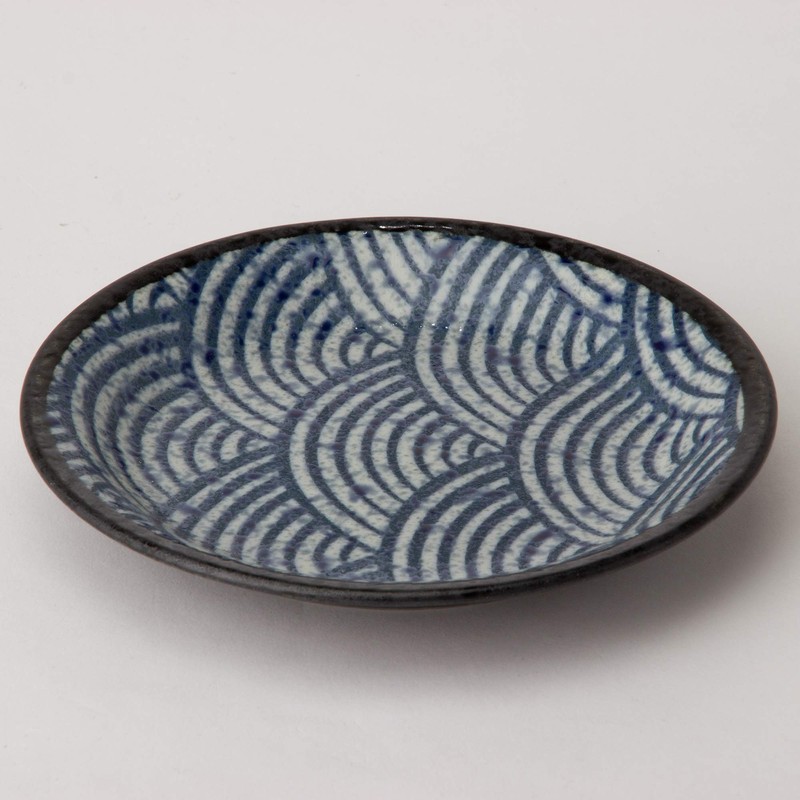 Mino W30004 Seigai Wave - Edo Komon - Serving Plate