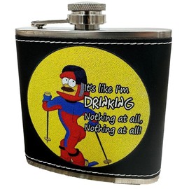 Funny 6oz Flask - Ned Flanders - Nothing at All Simpsons Flask - Gag Gift - Simpsons Gifts - Funny Cup - Funny Flask - Hip Flask - Gifts for dad