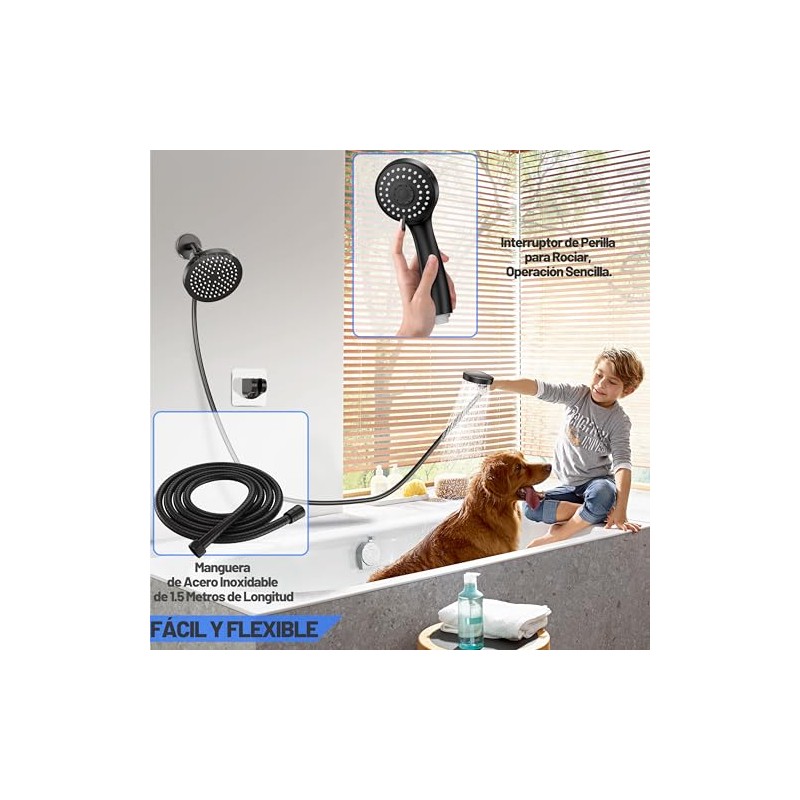 Jasinber Regaderas para Baño Combo de Cabezal de Ducha de