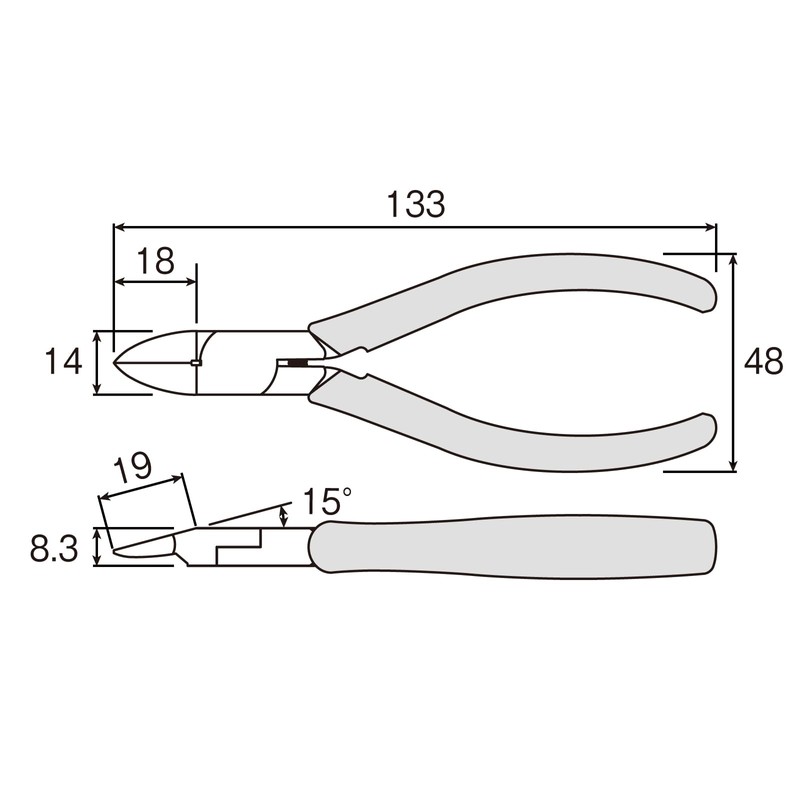 Hozan N-23 Nipper with Coil Spring Cut Modular Jack Wires