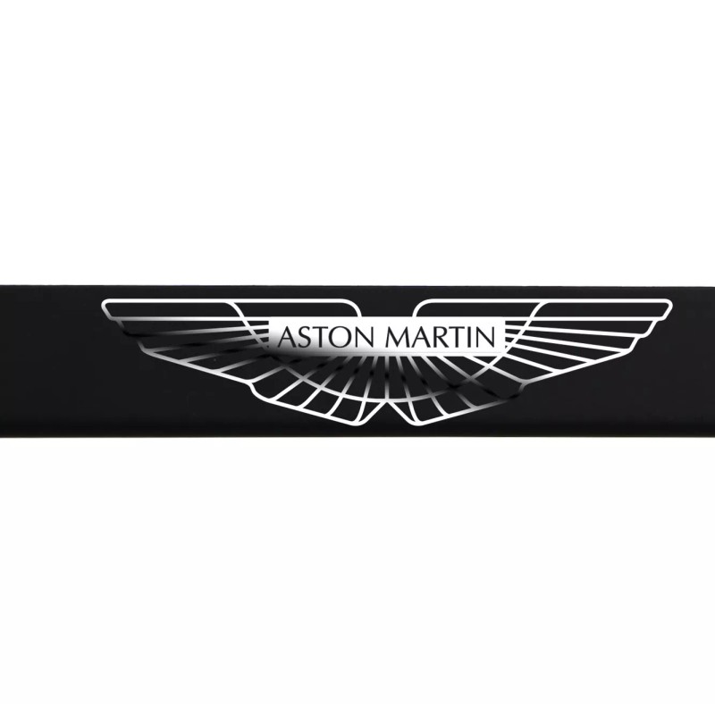 KA Laser Engrave Aston Martin Logo Mirror Matte Black License