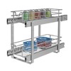JOWBOOW 2-Tier Individual Cabinet Pull Out Shelves (9" W x