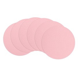 uxcell Round Drink Coasters Set of 6 Dual Sided Non-Slip Non-Stick Waterproof Leather Coasters for Drinks, Coffee Table, Housewarming Gifts, Home Decor 4"×4" Pink
