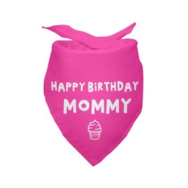 Yishuliwu Happy Birthday Mommy Red Dog Bandana Triangle Dog Scarf Decorations Accessories for Dogs Pets Cat Pet Scarves for Dog Lovers Owner Gift Pet Lover Gifts, navy pink
