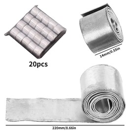 Tkxjry Pack of 20 Fishing Soft Lead, Fishing Sinkers Weights, Lead Sheet Strips, Soft Rolls, 0.8 mm Rolls of Lead, Lead Fishing for Field Fishing, Deep Sea Fishing