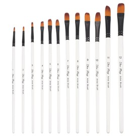 SEWACC Painting Brushes Paint Brushes Acrylic Paint Brushes Watercolor Brushes Flat Face Brush Oil Painting Brushes Paint Brush Set Watercolor Oil Painting Paint Acrylic Painting Japanese Painting
