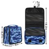 Lakiniss Blue Camouflage Hanging Toiletry Bag Waterproof Makeup Cosmetic Bag