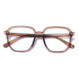 GLASAOTO Blue Light Blocking Glasses Reading Glasses for Women Men Square Nerd Eyeglasses Frame Lightweight Reduce Eye Strain Coffee 2.50