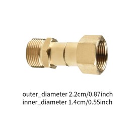 Generic Pressure Washer Quick Connect Fittings Hose Connector M22 Copper 3/8" 360° Rotating Flexible Male to Female Swivel Connector, M22 14mm