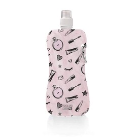 Aqua-Licious Drinking Bottle / Foldable And Reusable / with Carabiner / in Fabulous Designs, multicolour