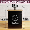 Cookie Jar with Airtight Lid - 1 Gallon - 6"D