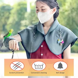 La La Pet® Parrot Anti-Scratch Shoulder Protector and Arm Guard Set Parrot Diaper Shawl Bird Poop Shoulder Protector for Cockatiels Conures Parakeets Finches Large