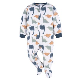 Gerber Baby Boy's Flame Resistant Fleece Footed Pajamas 3-Pack, Dinos