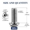 5/16-18 x 3/4" Button Head Socket Cap Bolts Screws, 20Pcs
