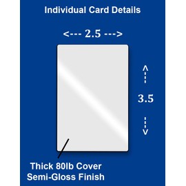 Glossy Printable Playing Card Paper - Blank Playing Cards for Laser Printers - Heavy Double Sided Laser Semi Gloss - 20 Sheets / 120 Blank Playing Cards