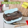 Stainless Steel Lunch Box Food Grade Safe 4 Compartments Portable