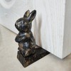 Cast Iron Door Stop, Cute Decorative Rabbit Door Stopper, Heavy