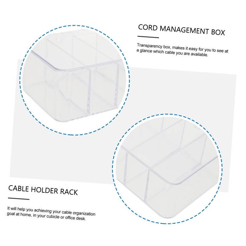DOITOOL Electronics Organizer Box Compartments Cord Holder for USB Computer