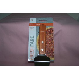 Freshfare Fresh Fare Pie Spatula Brown Wooden Handle 10" Cut and Serve Desserts