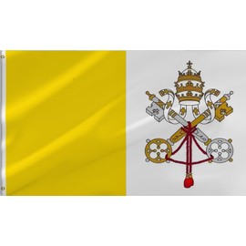 Lyh Vatican City Flag 3X5FT, Indoor Outdoor Polyester – Double Stitched and UV Resistant Flags,with Vibrant Printing and Sturdy Brass Grommets. (Single, 3X5)