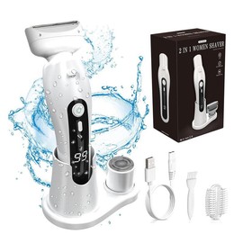 SEALIGHT Bikini Trimmer for Women, Electric Shaver and Razor Rechargeable 2-in-1 Body and Facial Epilator, Dual Heads for Painless Trimming of Pubic Hair, Face, Underarms and Legs, Waterproof, Gift For Women And Men male hygiene #springtok