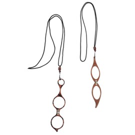 GLEAVI Glasses Necklace Reading Glasses Portable Magnifying Glass Handheld Readers Folding Reading Eyeglasses for Elder Men Women +2.50d Fashion 2pcs