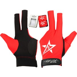 KONLLEN Pool Gloves for Left/Right Hand Large/XL Professional Anti-Slip Adjustable Breathable Snooker Gloves Popular Size Men Women 2 Pieces
