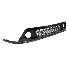 ALMULOO Front Bumper Lower Grille Compatible with 2019-2021 Kia Forte w/Daytime Running Lamp Holes Painted Black Grille Replacement for 86530M7020 KI1015113