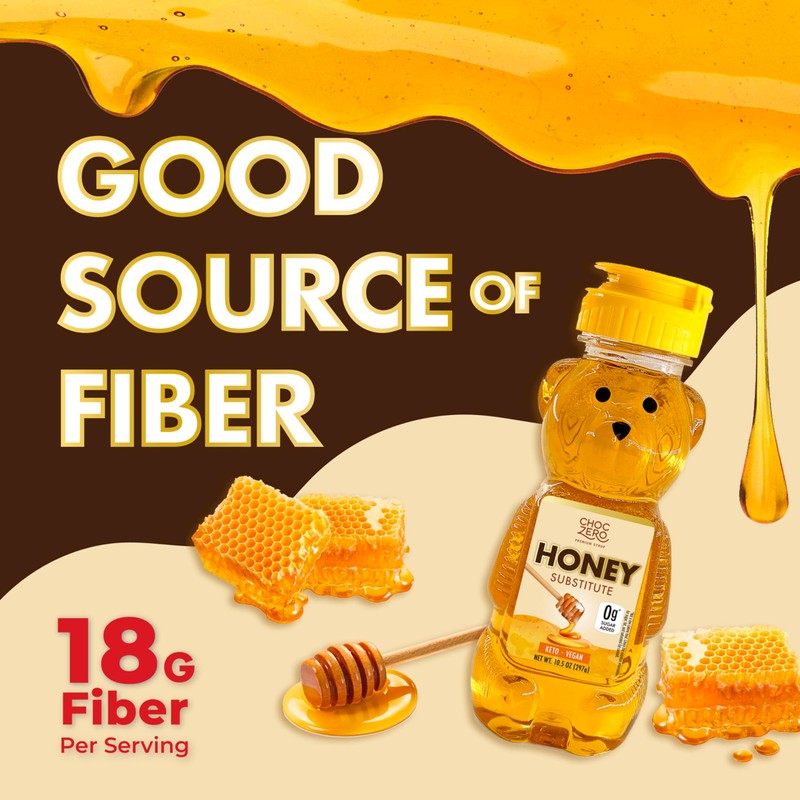ChocZero Sugar Free Honey, 1:1 Natural Honey Equivalent, Same Sweetness