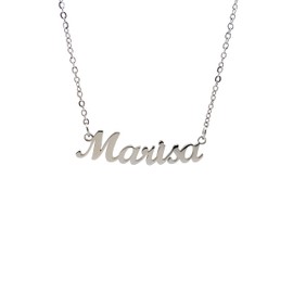 10:10 Women's Necklace with Name, Stainless Steel, Hypoallergenic, Jewellery for Women, Shiny Name, Fine Chain, Adjustable, Made in Italy, Stainless Steel