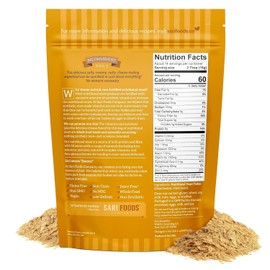 Sari Foods Non-Fortified Nutritional Yeast Flakes - 8oz - Superfood, Protein. Gluten Free & Dairy Free Vegan Cheese Parmesan Substitute, Vitamins B, Beta-glucans & 18 Amino Acids