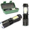 Eaxus Mini LED-Taschenlampe Glow-Max, mit 2 Lichtquellen, XPE mit Zoom