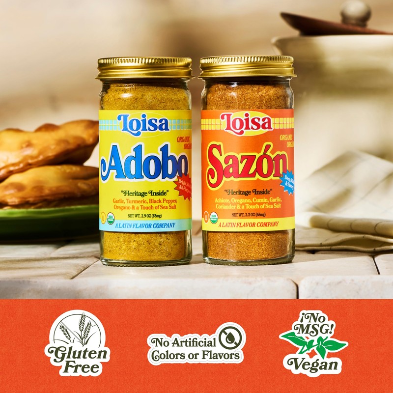 Loisa Adobo Seasoning, USDA Organic, Non-GMO, No-MSG, No Preservatives, No