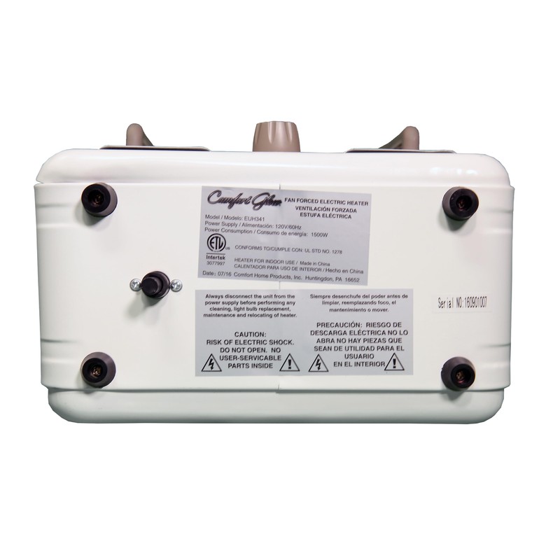 Comfort Glow EUH341 Milkhouse Style Electric Heater 5,200 Btu, White,